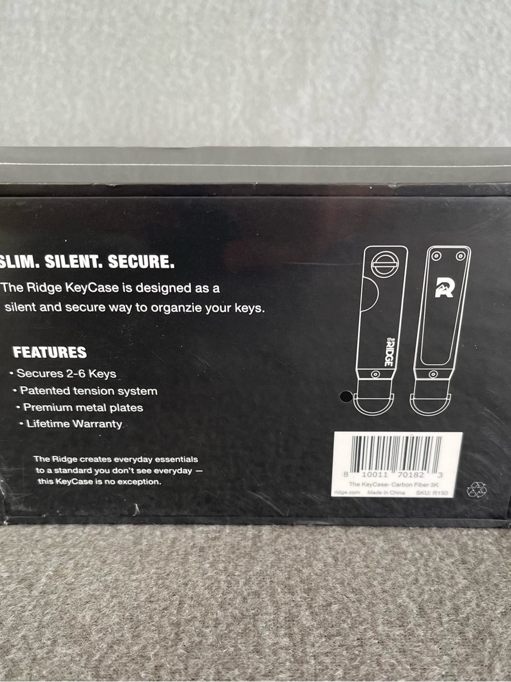 Ridge KeyCase Carbon Fiber 3K Weave Matte Black Minimalist Key Organizer NEW NWT - Picture 8 of 15
